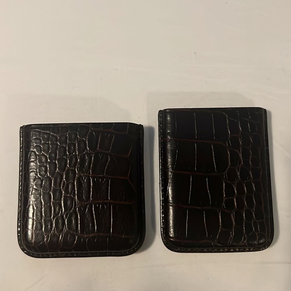 Smython classic 2 piece card case in Brown Mara Calf Skin New in Box - Picture 3 of 4